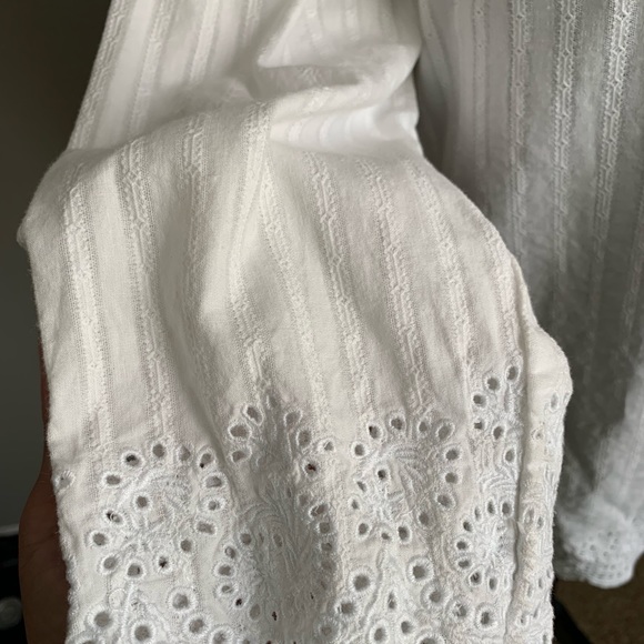 Cathy Daniels women’s 100% Cotton White Blouse Size Medium - Picture 13 of 17